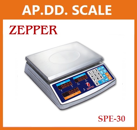  เครื่องชั่งดิจิตอลคำนวณราคา 30kg ยี่ห้อ ZEPPER รุ่น SPE-30 ราคาพิเศษ